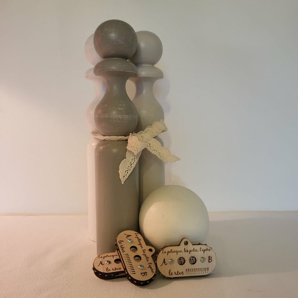 Marqueur de score pétanque en bois - Compteur de points artisanale