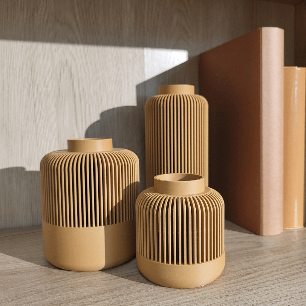 Lot de 3 Vases Emboîtables Solea – Personnalisables & Fabriqués en France