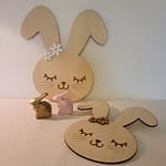 Décoration en bois Lapinou personnalisable, petite taille
