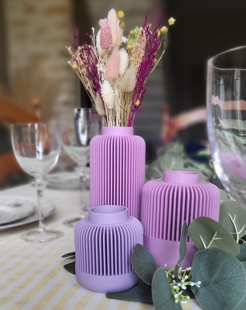 Lot de 3 Vases Emboîtables Solea – Personnalisables & Fabriqués en France – Image 2